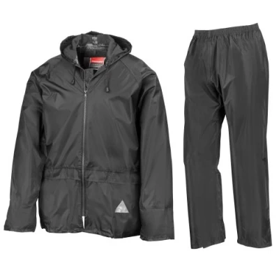 Imagen de Result Heavyweight Waterproof Jacket &amp; Trouser Set Impermeable, Negro (Black), Medium para Hombre