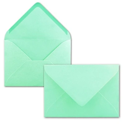 Imagen de 100 sobres B6, 17,5 x 12,5 cm, adhesivo húmedo con solapa puntiaguda, 120 g/m², para bodas, tarjetas de felicitación, invitaciones