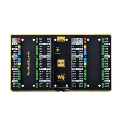 Imagen de Dual GPIO Expander For Raspberry Pi Pico Board, Two Sets of Male Headers Directly Connecting Expansion Modules