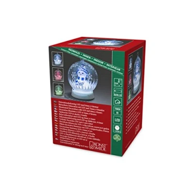 Imagen de Konstsmide Christmas Lámpara decorativa LED bola vidrio Muñeco de nieve