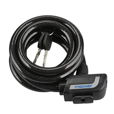 Imagen de Fischer Cerradura Cierre en Espiral, Longitud 180 cm, diámetro 13 mm, Unisex, Negro