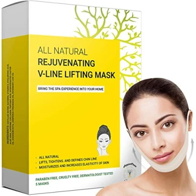 Imagen de Reductor de mentón doble, mascarilla elevación línea en V, adelgazador facial Levanta, aprieta la mandíbula y el Formulado San Francisco (5 máscaras)