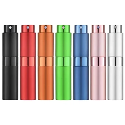 Imagen de Toureal atomizador de perfume aluminio 8 ml, rellenable vacío, viaje, botella para viajes (7 colores)