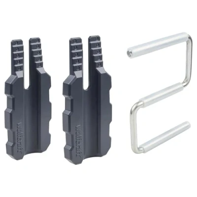 Imagen de wolfcraft Juego de montaje hojas puerta, 3 piezas I 3674000 Para montar, ajustar y transportar puertas forma sencilla por una sola persona