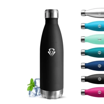Imagen de Grsta Botella Agua Acero Inoxidable, 750ml Termica, A Prueba de Fugas, Gimnasio, sin BPA, Cantimplora Fácil llevar, para Oficina, Senderismo, Yoga, Cámping