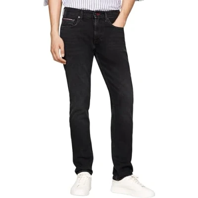 Imagen de Tommy Hilfiger Men&#039;s Straight Denton STR Kane Black, 29W x 34L