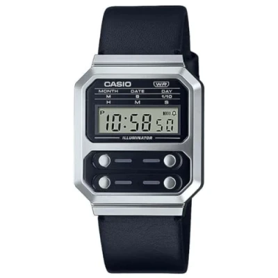 Imagen de Casio Reloj Unisex Digital Cuarzo con Correa de Cuero A100WEL 1AEF
