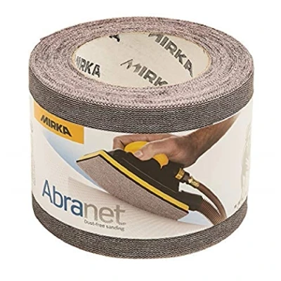 Imagen de Mirka Abranet rollo de lijado neto 93 mm x 10 m Velcro / grano P180 1 para lijar madera, masilla, barniz, plástico 545BQ001183R