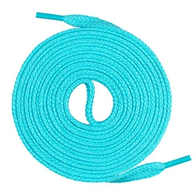 Imagen de Un par de cordones Monte Swiss © Premium, 100% algodón, resistentes a roturas, 7 mm ancho, entre 45 y 200 cm longitud, Unisex, turquesa,