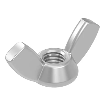 Imagen de SECCARO Tuercas de mariposa M6, acero inoxidable V2A VA A2, DIN 315, forma americana, 20 unidades