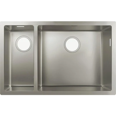 Imagen de Hansgrohe 43429800 Fregadero bajo encimera 18, Armario de 80 cm, Color Acero, Plata, Ancho: 18 cm y 45
