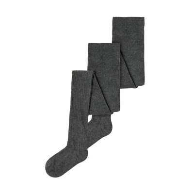Imagen de NAME IT Nknpantyhose Rib 2p Noos Pantimedias, Dark Grey Melange, 110 116 Unisex Adulto