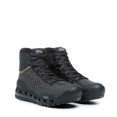 Imagen de TCX Climatrek Surround Lady GTX, Bottes de Moto Imperméables pour Femmes, Polyvalentes avec Technologie Gore Tex Surround, Fermeture à Lacets, Noir/Or