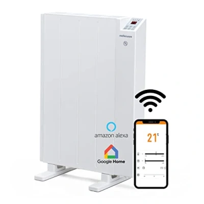 Imagen de Mellerware Emisor Térmico Bajo Consumo Comfy! 600W WIFI Programable 3 Modos +Temp. Ajustable + Función Ventana Abierta Temporizador Radiador Eléctrico Potente 10m2 Google Home Alexa