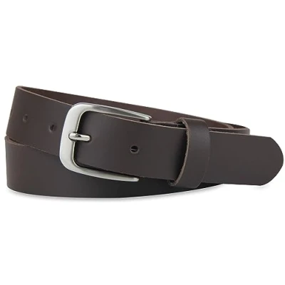 Imagen de Frentree Cinturón de cuero Made in Germany, para hombres y mujeres, ancho 3 cm, marrón