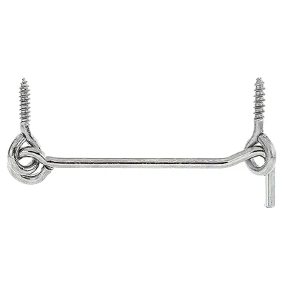Imagen de Alberts 903824 gancho para tormentas, con cantoneras u ojales, Galvanizado, pasivado capa gruesa, longitud 100 mm, Ø 4 mm