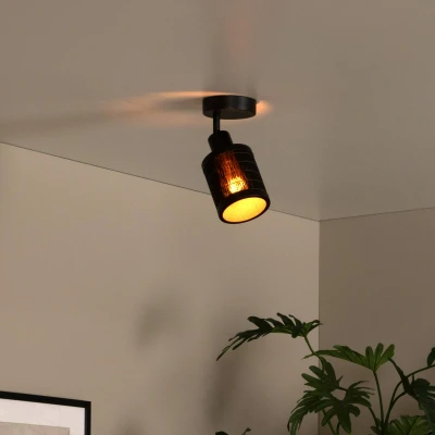 Imagen de Lucide Tagalog downlight de techo bambú, 1 luz