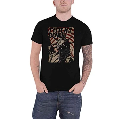 Imagen de Rock Off System of A Down T Shirt Liberty Bandit Band Logo Nuevo Oficial De Los Hombres Size L