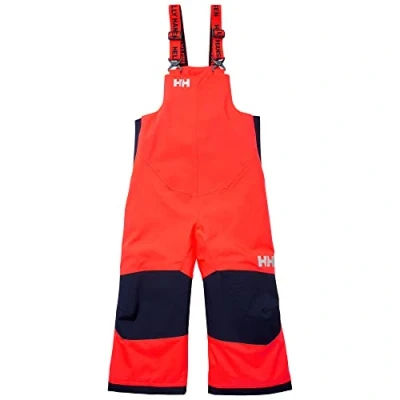 Imagen de Helly Hansen Rider BIB Pantalón de nieve para niños, Talla: 9a, Neon orange