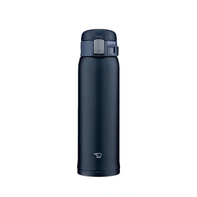 Imagen de ZOJIRUSHI Botella de agua para beber directamente [apertura con un solo toque], taza acero inoxidable, 480 ml, azul marino SM SF48 AD