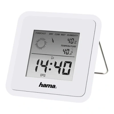 Imagen de Estación meteorológica Hama TH50, Reloj, Calendario, Despertador, Higrómetro, Blanco