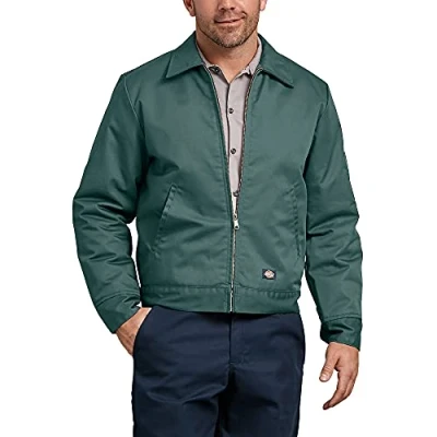 Imagen de Dickies Insulated Eisenhower Front Zip Jacket Chaqueta, Lincoln Verde, L para Hombre