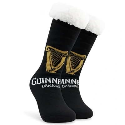 Imagen de Guinness Calcetines Antideslizantes con Forro Sherpa para Hombre Regalo Hombres