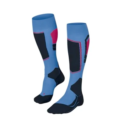 Imagen de FALKE SK4 Advanced W KH lana hilo funcional calida fino 1 par, Calcetines de esquí Mujer, Azul (Morning Sky 6546), 37 38