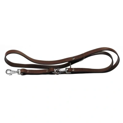 Imagen de Ferplast 75142958 Correa para El Adiestramiento de Perros VIP Ga18/200, Robusto Cuero Toro, Longitud Regulable, 18 Mm x L 120 200 Cm Marrón