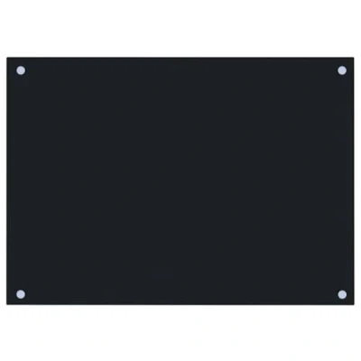 Imagen de vidaXL Protector Salpicaduras Cocina Vidrio Templado Negro 70x50cm Protección Herramientas Accesorios Grasa al Cocinar Fiable Práctico