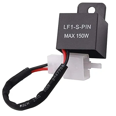 Imagen de GUUZI Relé Intermitente LED de 2 Pines, Automático para Motocicleta 150W y 12V con Cable Control Velocidad Señal Giro, Intermitente, LF1 S PIN Indicador Giro