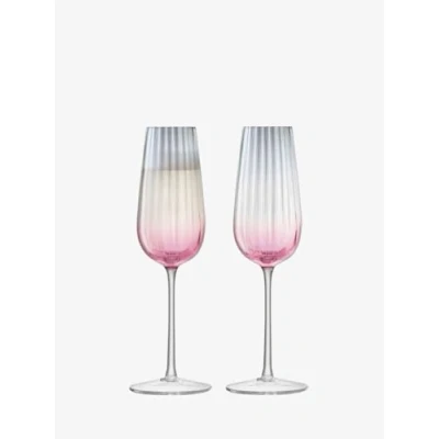 Imagen de Lsa G1332 09 152 Copas Hechos a Mano Champán, Dusk, Rosa/Gris, 250ml, Paquete de 2, Cristal