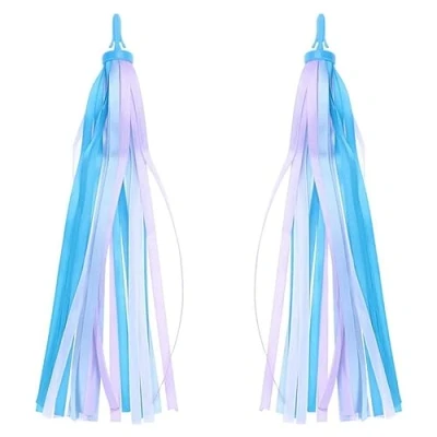 Imagen de ZHjuju Serpentinas para Manillar de Bicicleta,1 par Colore Borlas Bicicleta Scooter Cintas Accesorios Bicicletas Bicicletas, Scooters y triciclos niños niñas.
