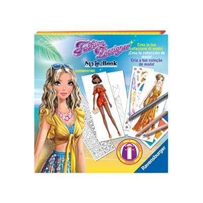 Imagen de Ravensburger Fashion Designer Style Book, Mágico Verano, Juego Creativo para Dibujar, Niños y Niñas, Edad 6+ Años