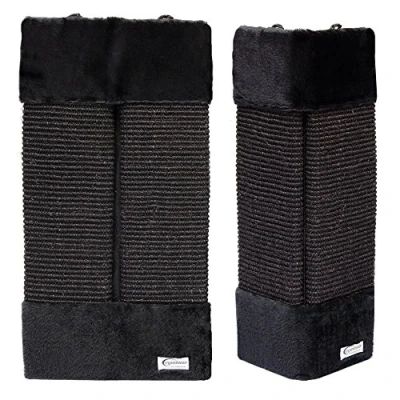 Imagen de eyepower Rascador con Felpa para Esquinas Interiores y Exteriores S: 50x22 cm Negro