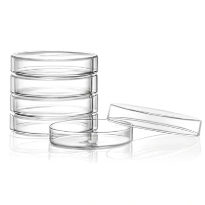 Imagen de Huanyu plato de Petri 90mm 5 uds platos vidrio con tapas cultivo laboratorio