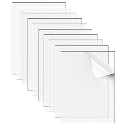 Imagen de Belle Vous Hojas Metacrilato Transparente (Pack de 10) Acrílico 1 mm Grosor Plastico Duro 20 x 25,5 cm Plancha Reemplazo Marco, Pintura, Caligrafía, Carteles