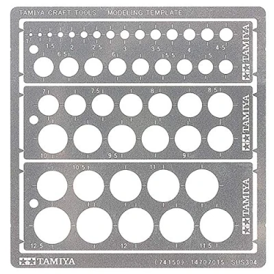 Imagen de Tamiya 74150 Modeling Creis Stencil PE (3) 1 12,5 mm Modellbau Zubehör Bastelwerkwerkzeuge hochwertiges Modellbauzubehör,300074150 (74150 000)