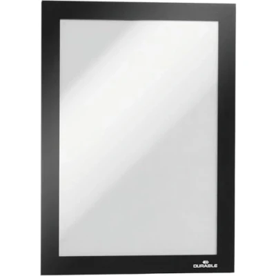 Imagen de Durable 487101 Marco informativo Duraframe (A5, autoadhesivo con cierre magnético) 2 unidades, negro