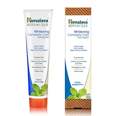 Imagen de Botanique Whitening simply Peppermint Prevents germs and improves Oral &amp; Dental health Strenghtens teeth All Natural, Fluoride SLS free 100% Vegetarian Vegan Friendly 150g