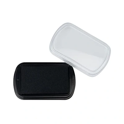 Imagen de Ideen mit Herz Almohadilla de tinta Secado rápido Resistente al agua 7,5 cm x 4,3 (negro)
