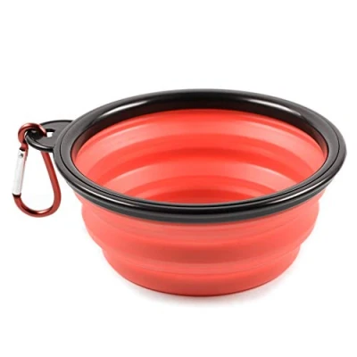 Imagen de PhoneNatic Cuenco Plegable de Silicona para Perros y Gatos, Color Rojo, 350 ml, 60014328