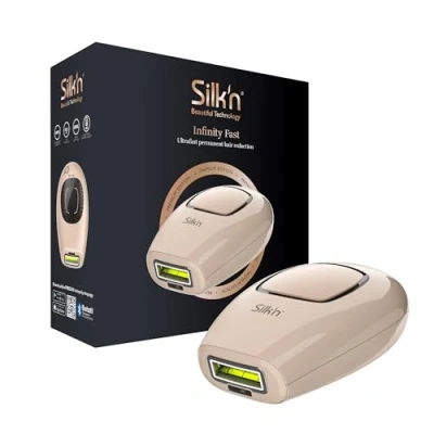 Imagen de Silk&#039;n Depiladora para mujeres y hombres Infinity Fast con Tecnología IPL de luz Pulsada Intensa cara cuerpo eHPL 600K destellos Beige