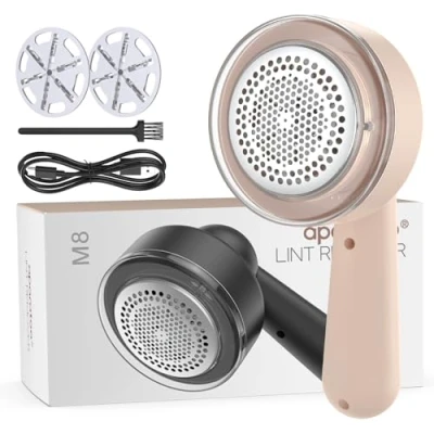 Imagen de bubbacare Afeitadora antibuloche, antipelusas eléctrica con 2 Cuchillas reemplazables, Pantalla Digital LED, velocidades Quitapelusas Electrico, Quita Pelusas para Ropa Electrico LED