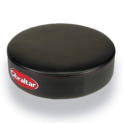 Imagen de asiento para taburete de tambor Gibraltar S9608R (asiento redondo, 9608, vinilo, diámetro: 35 cm, acolchado cómodo, montaje universal en tubo)