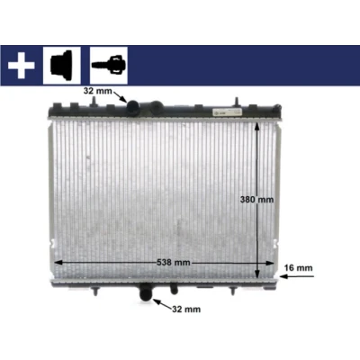 Imagen de MAHLE ORIGINAL CR 1501 000S Radiador, refrigeración del motor PEUGEOT: 307 Hatchback, SW, Familiar