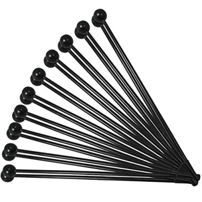 Imagen de A Star Batidores de cabeza plástico duro con mango seguro para barra carillón, metalófono, glockenspiel, xilófono 10 pares