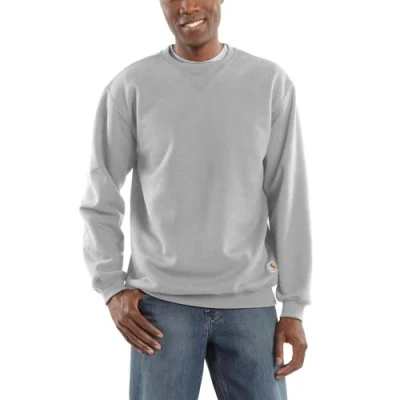 Imagen de Carhartt, Hombre, Sudadera Con Cuello Redondo, Tejido De Grosor Medio, Ajuste Holgado, Jaspeado gris, M