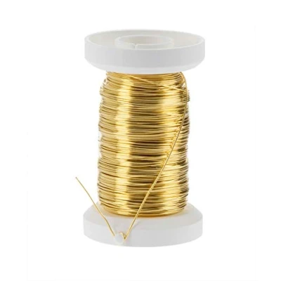 Imagen de GLOREX Alambre de latón 0,3 mm, 40 m, marrón, 9 x 8.5 3 cm