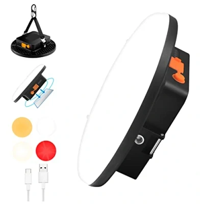 Imagen de Linterna Camping LED, 16500mAh Power Bank Recargable Lámpara ,2000LM Foco para Tienda, IP65 Impermeable Portátil Luz de Emergencia Pesca,Senderismo,Apagón (60W Pro)